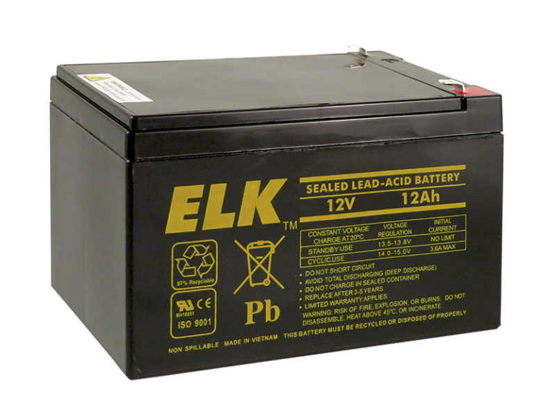 Sealed Lead Acid Battery, 12 V 12Ah ELK Products